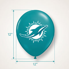 Miami Dolphins 12" Printed Latex Balloons