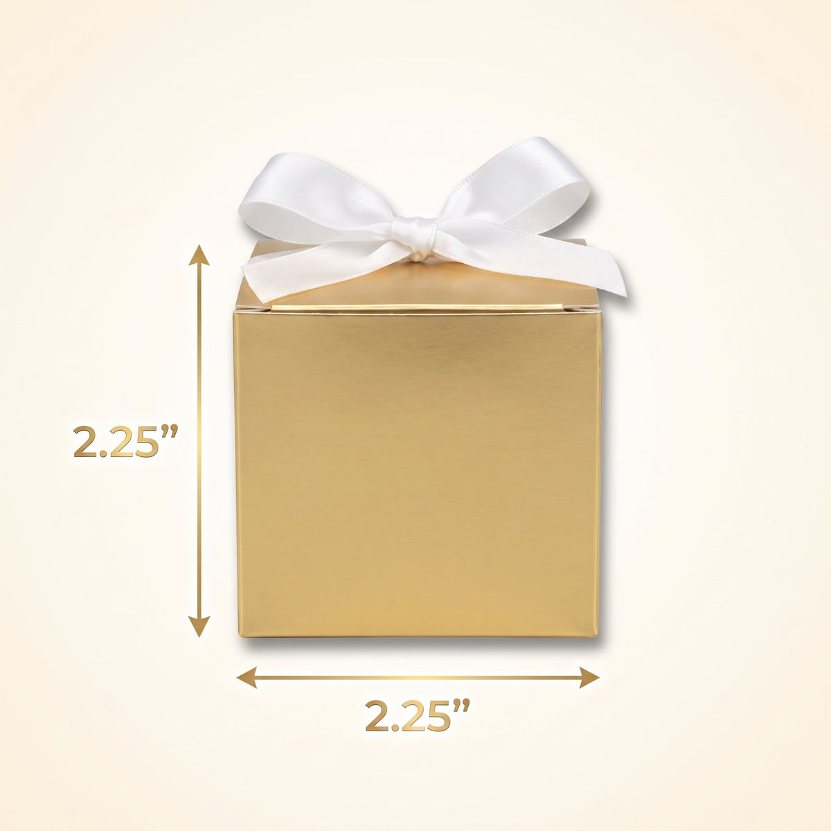 Elegant Gold Wedding Favor Boxes - 100 Pack