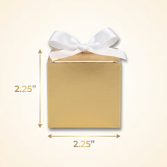 Elegant Gold Wedding Favor Boxes - 100 Pack