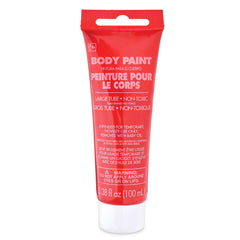Red Non-Toxic Body Paint - 100ml Squeeze Tube