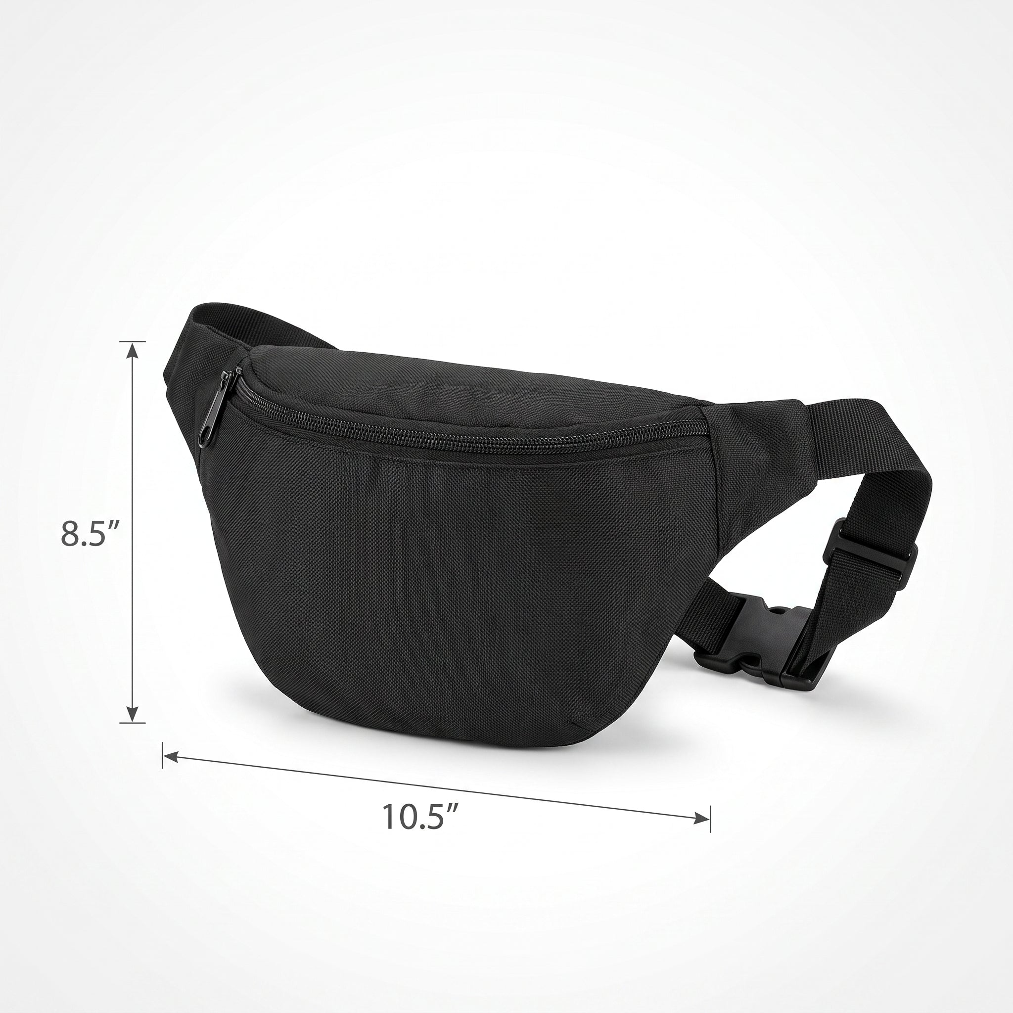 Sleek Black Fanny Pack - Versatile Wearable Costume Accessory