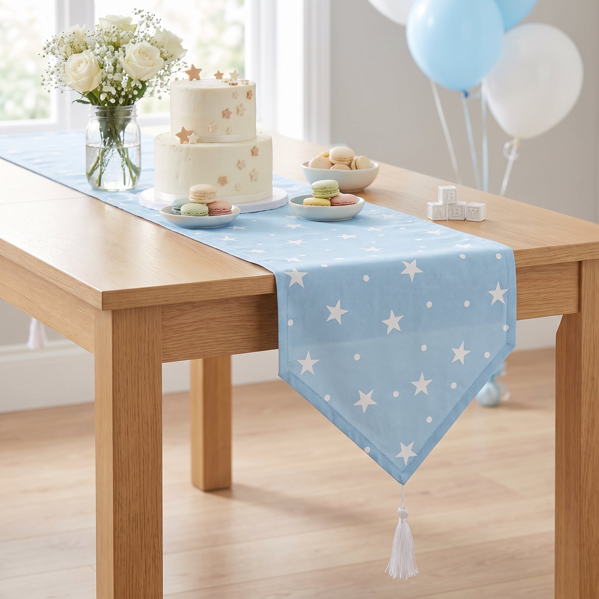 Baby's First Birthday Starry Table Runner