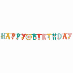 All Smiles Happy 10th Birthday Banner