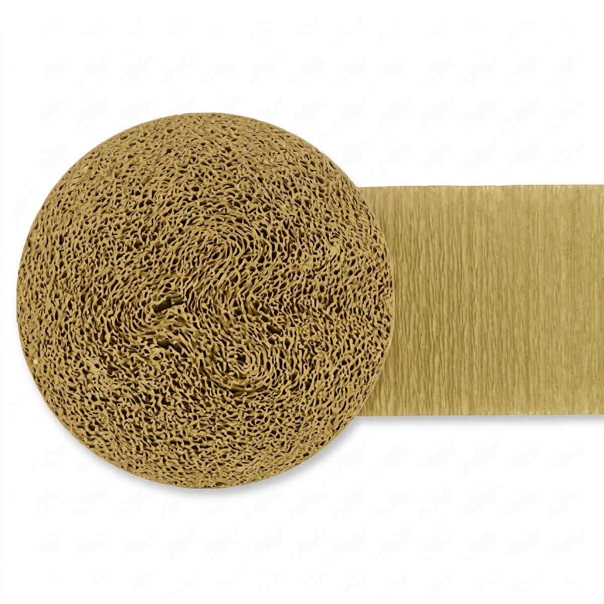 Gold Crepe Paper Streamer, 200-ft Roll