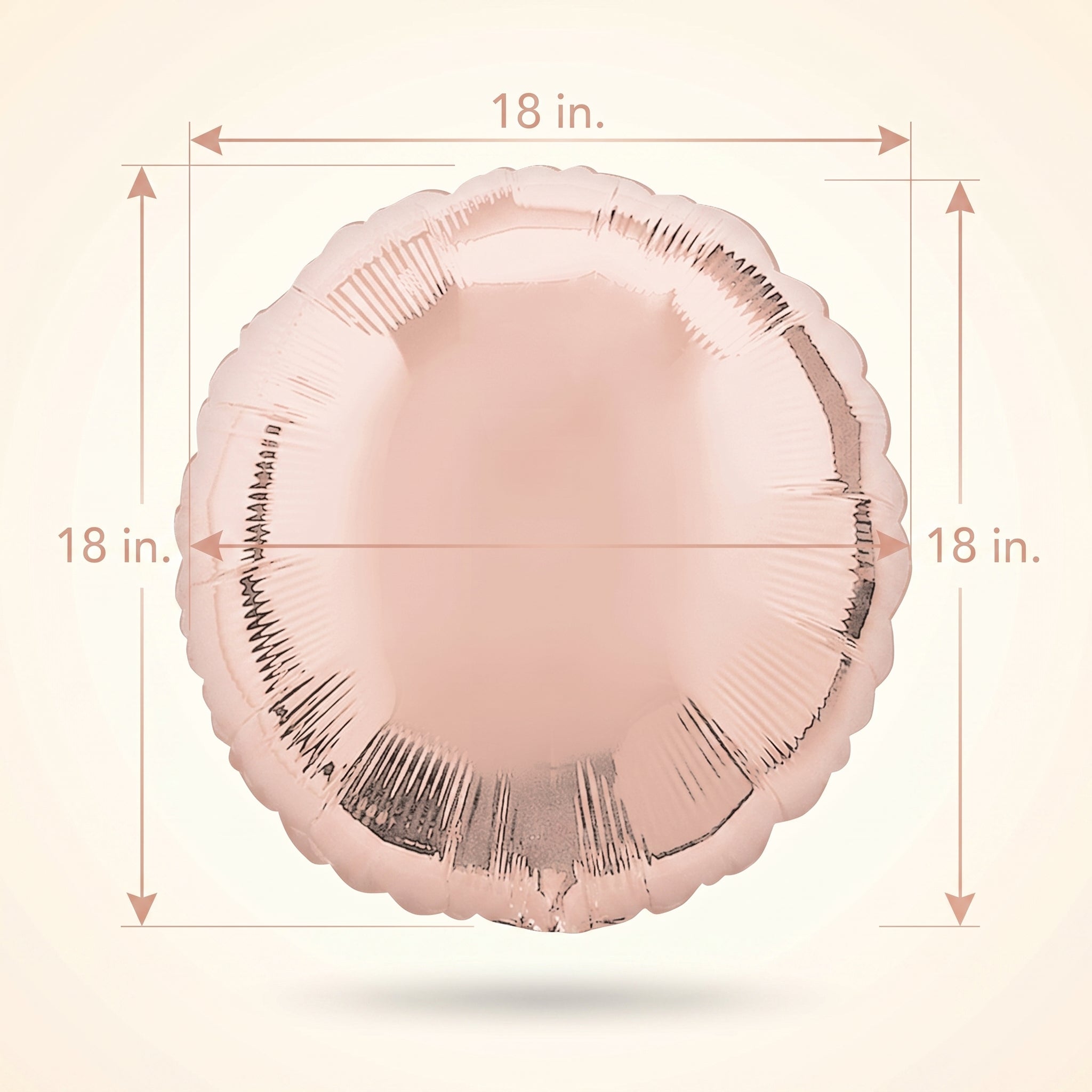 Elegant Rose Gold 18" Foil Circle Balloon