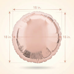 Elegant Rose Gold 18" Foil Circle Balloon
