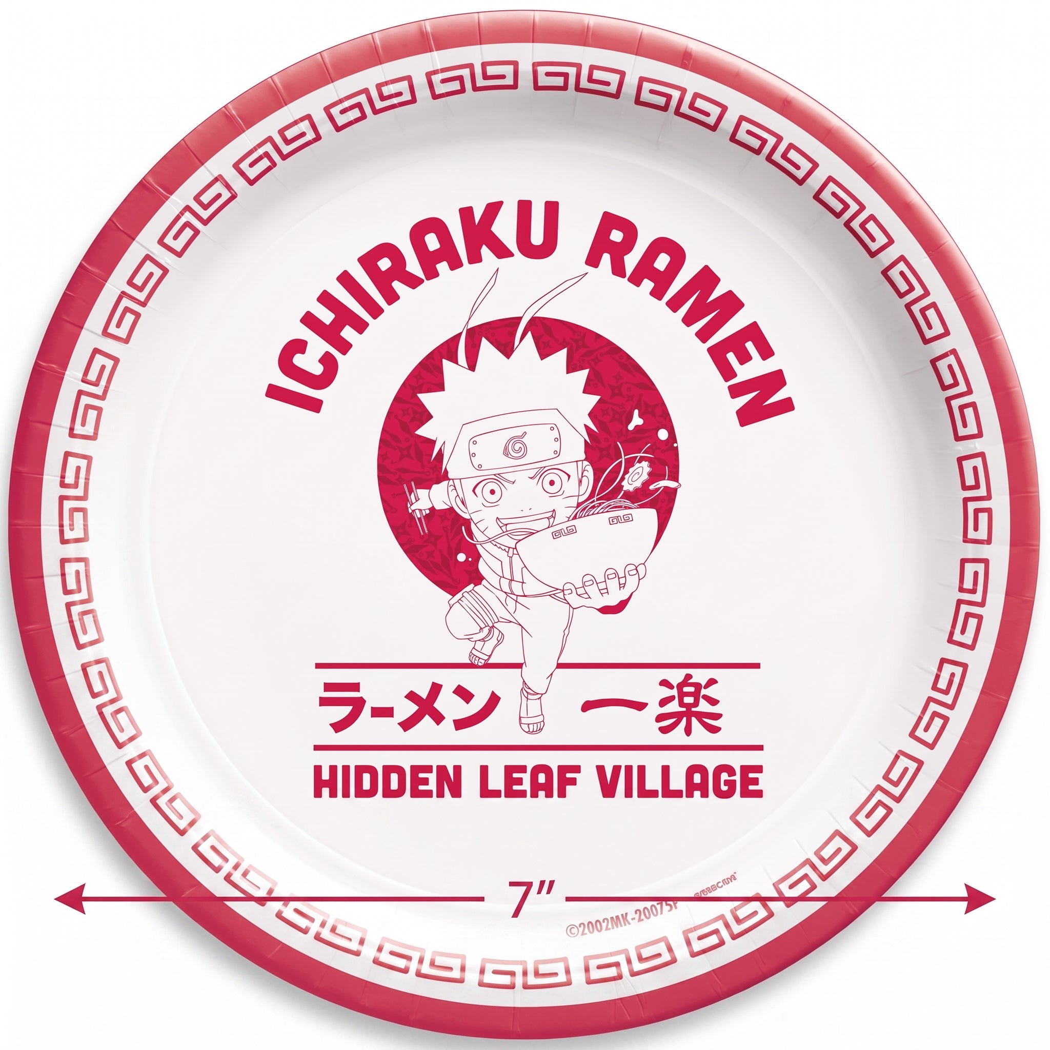 Naruto Themed 7" Round Paper Plates - Set of 8