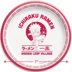 Naruto Themed 7" Round Paper Plates - Set of 8
