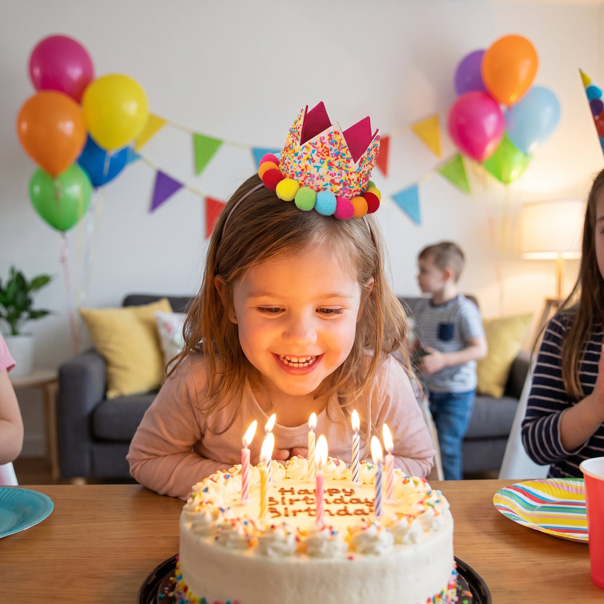 Multi-Colour Sprinkle Tiara Hair Clip for Birthdays