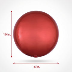 Vibrant 16" Orange Orbz Foil Balloon