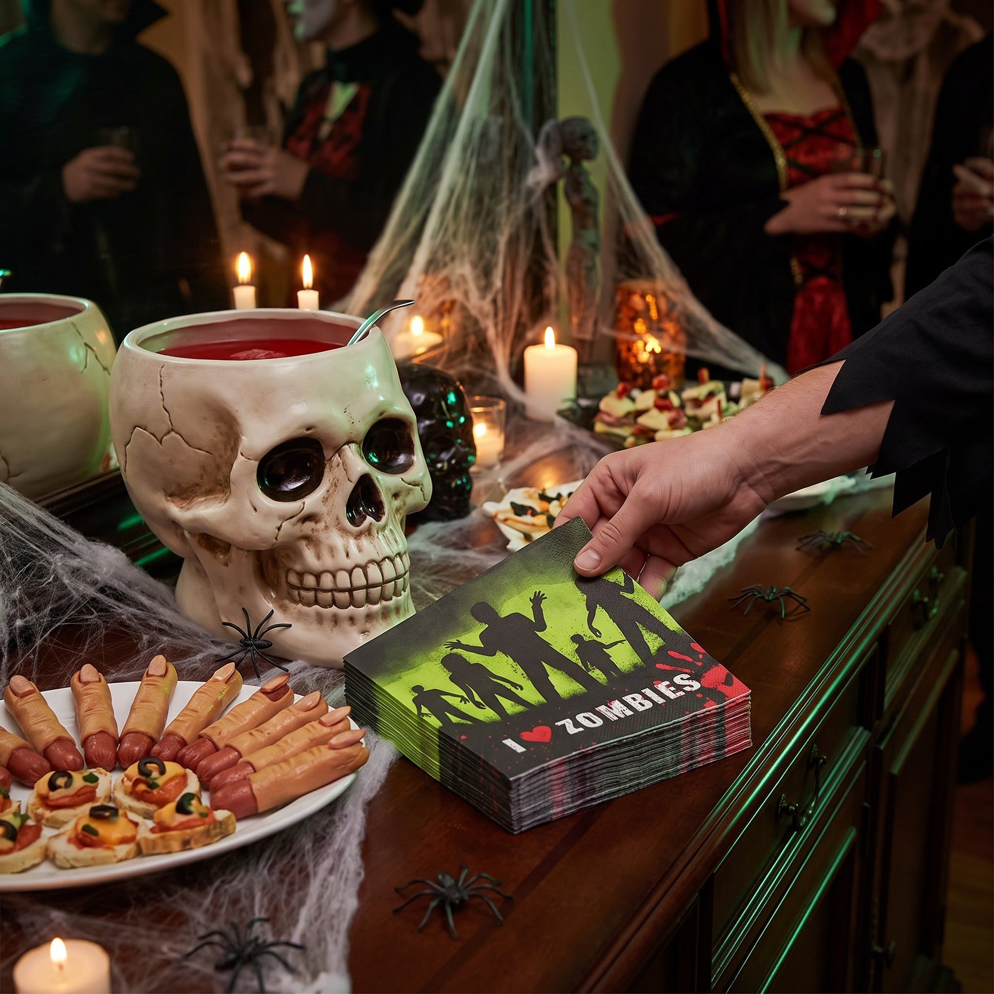 Beware Zombies Halloween Luncheon Napkins - 6.5 In. x 6.5 In.