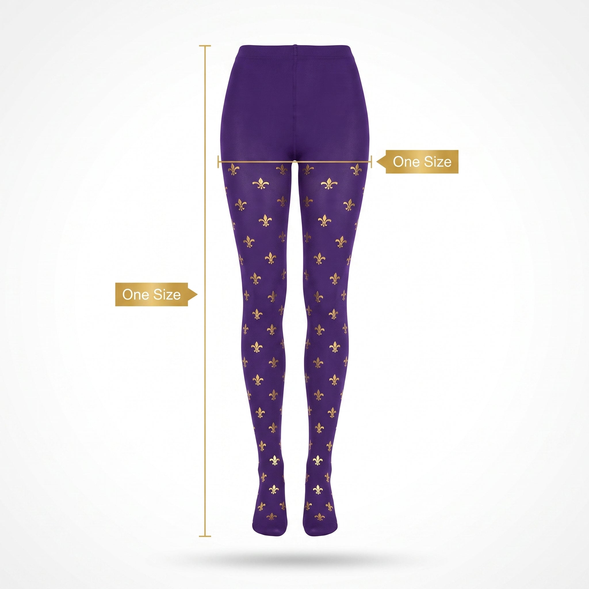 Fleur De Lis Mardi Gras Tights