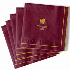 Friends Gathering Thanksgiving Dinner Napkins 8 In. x 8 In.