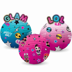 L.O.L. Surprise! "Together 4-Eva" Embellished Paper Lanterns, 9.5-Inch, 3-Pack