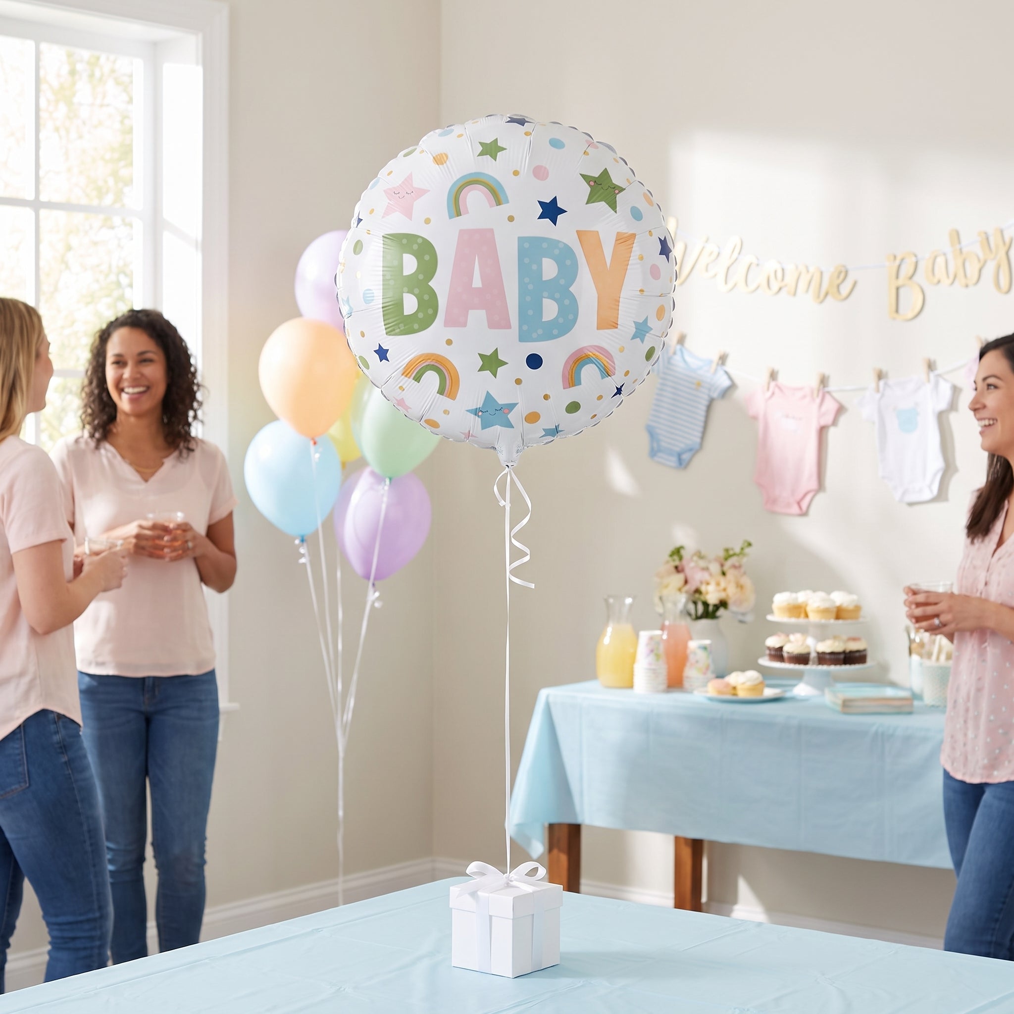 Colorful Foil Baby Mylar Balloon - 18in