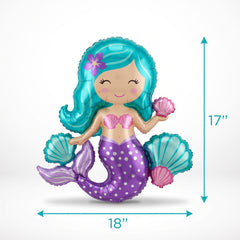 Shimmering Mermaid Metallic Balloon Sitter