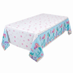 Shimmering Mermaids Plastic Table Cover - 54" x 96"