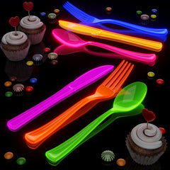 Little Gym - Heavy Duty Neon Plastic Forks - 60 Ct.