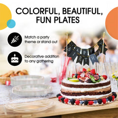 9 In. Clear Plastic Plates | 100 Count