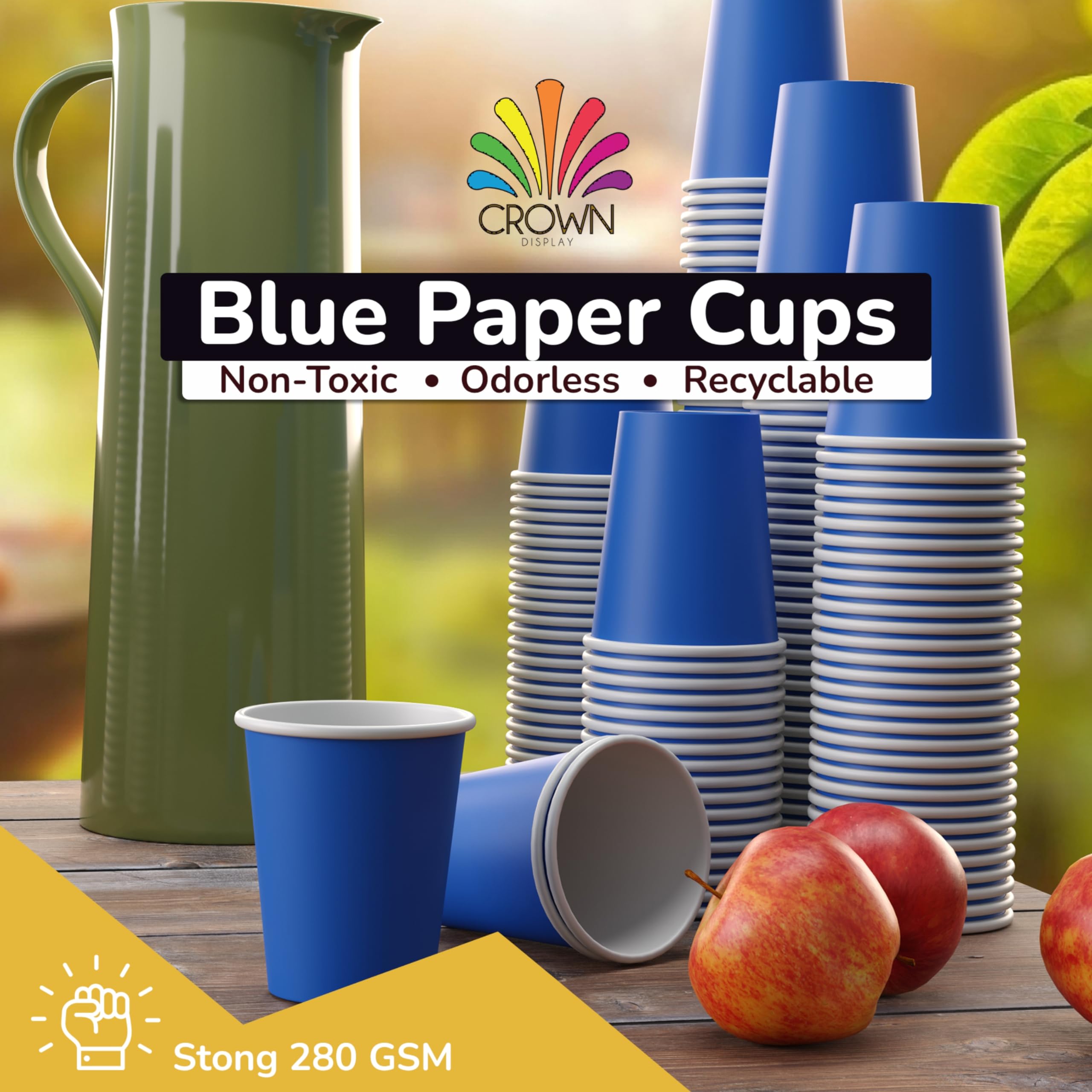 Little Gym - 9 Oz. Dark Blue Paper Cups - 100 Ct.