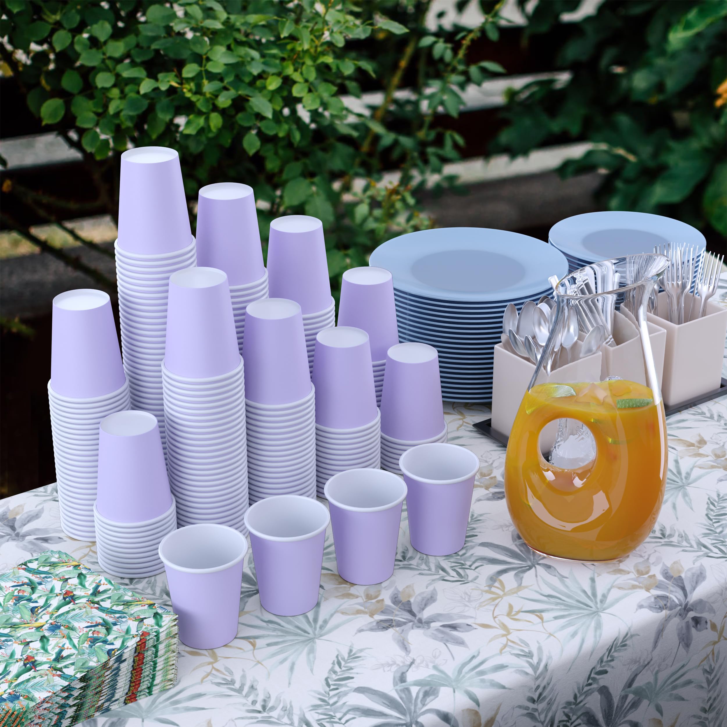 9 Oz. Lavender Paper Cups | 100 Count