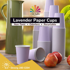 9 Oz. Lavender Paper Cups | 100 Count