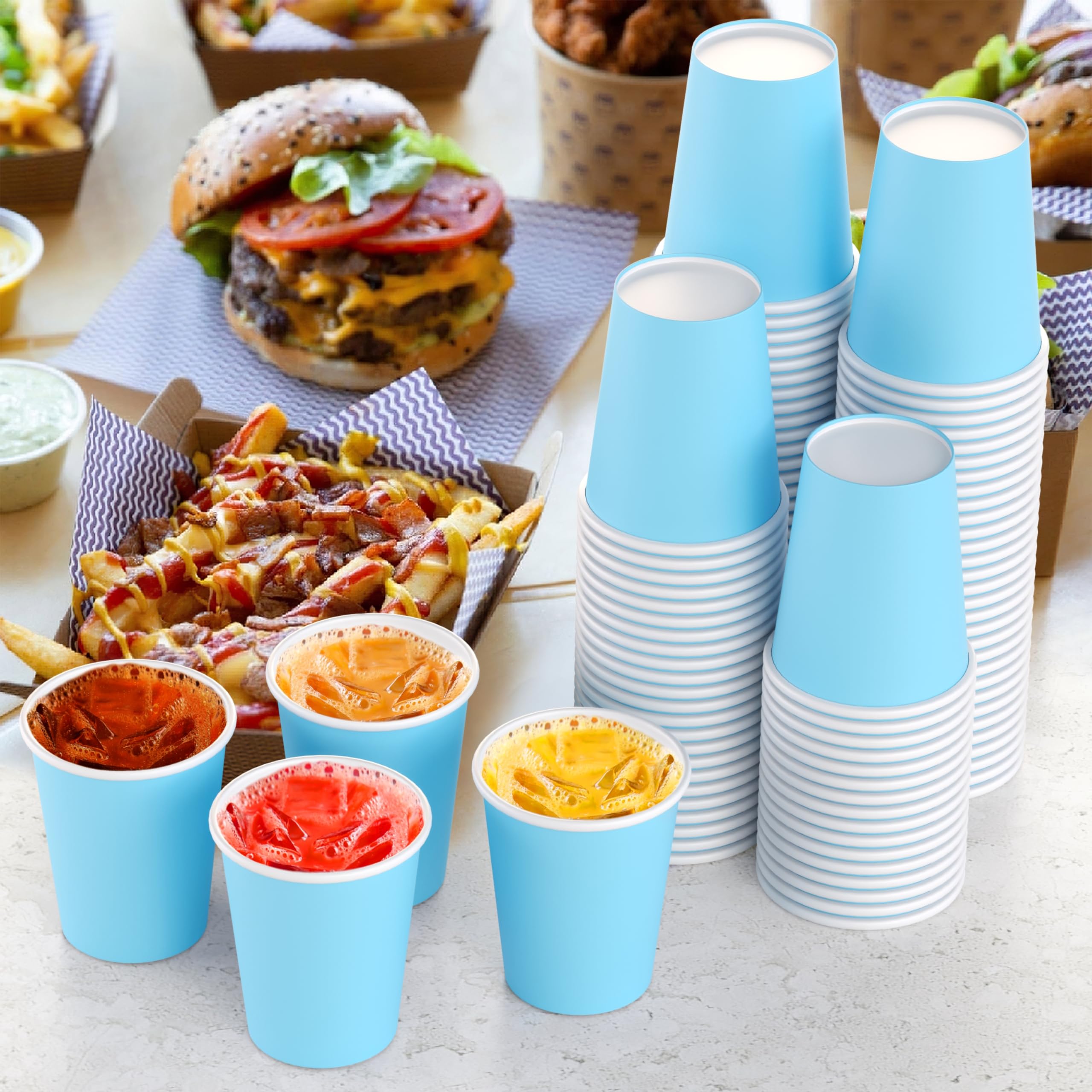 Unleashed - 9 Oz. Light Blue Paper Cups - 100 Ct.