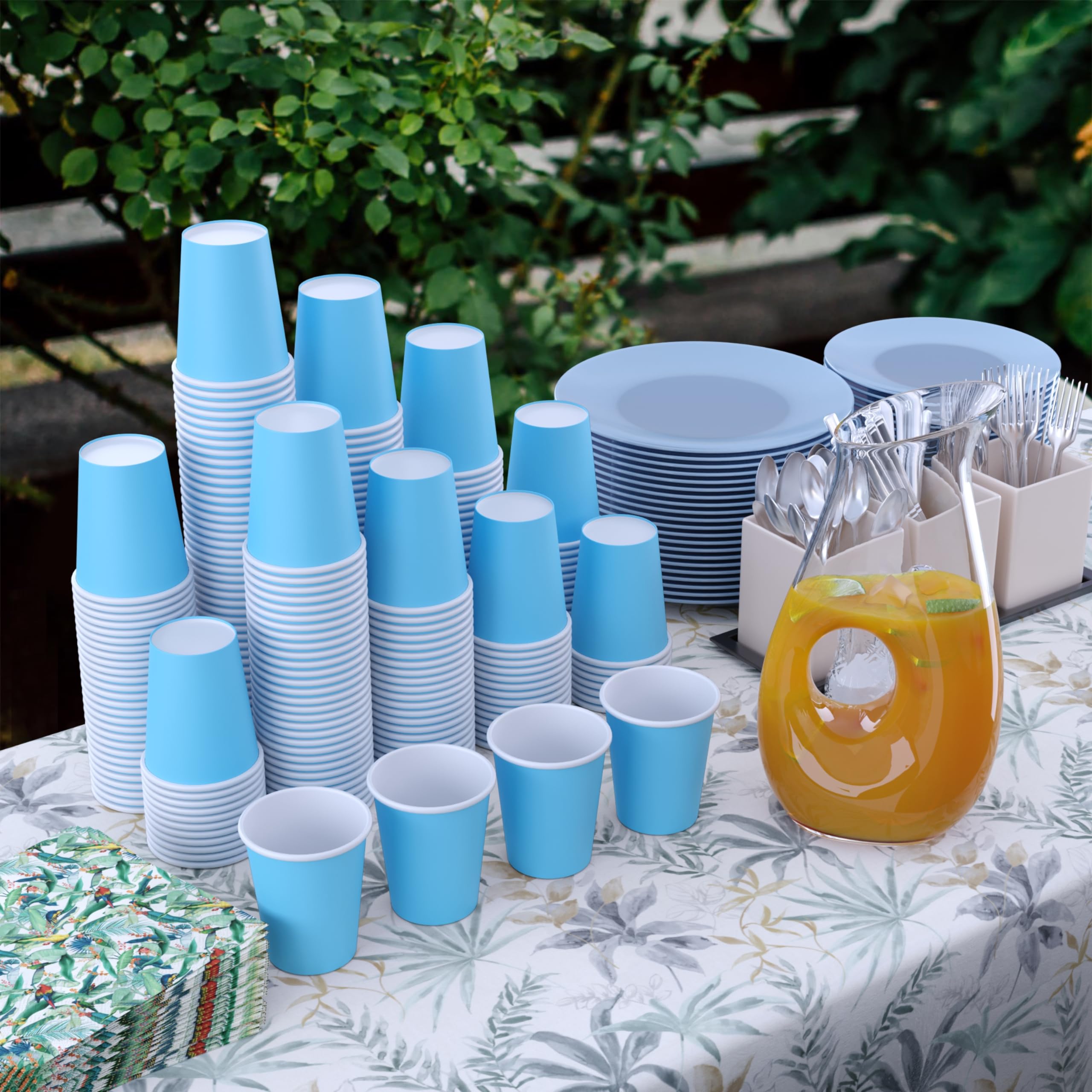 Little Gym - 9 Oz. Light Blue Paper Cups - 100 Ct.