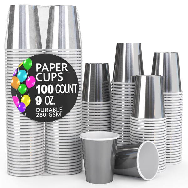 その他 Silver cup 100g Bulk metallic silver paper cups 100 ct.