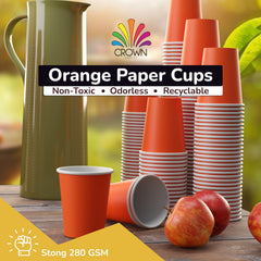 Little Gym - 9 Oz. Orange Paper Cups - 100 Ct.