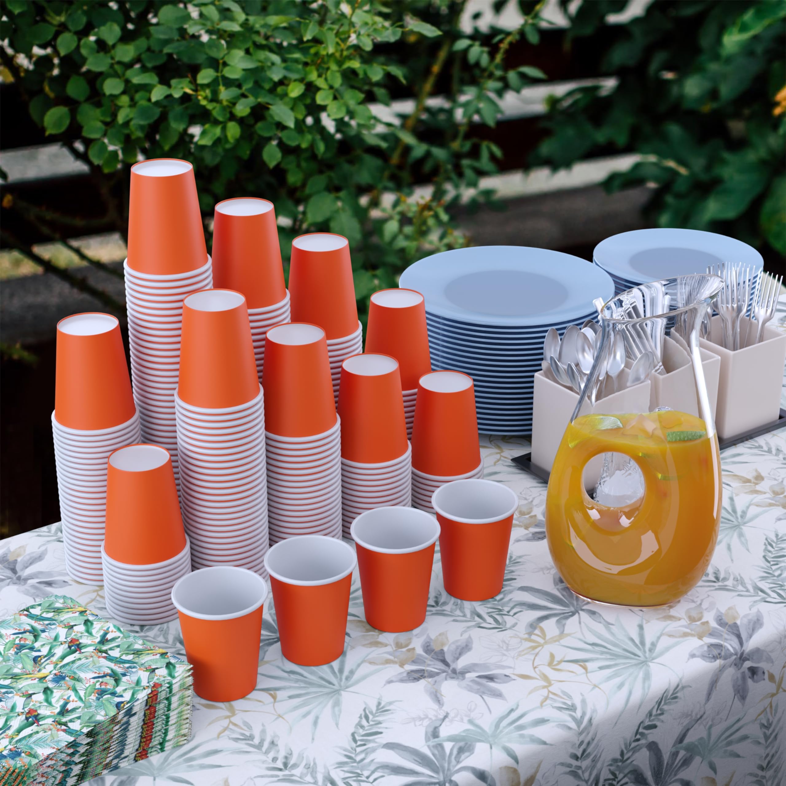 Little Gym - 9 Oz. Orange Paper Cups - 100 Ct.