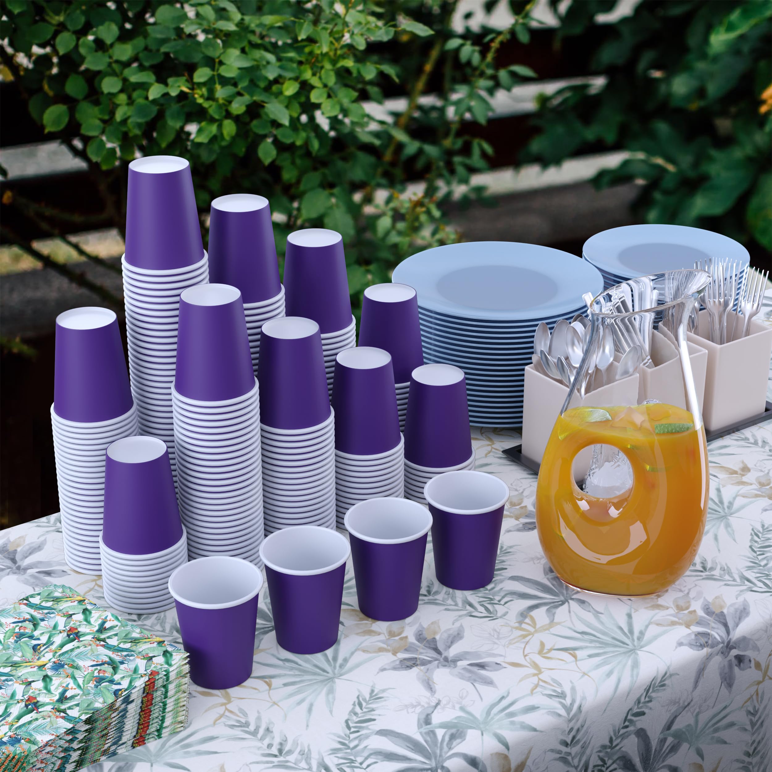 Little Gym - 9 Oz. Purple Paper Cups - 100 Ct.