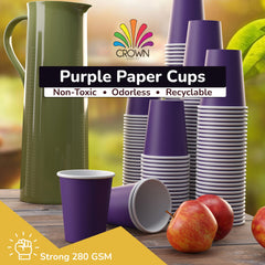 Little Gym - 9 Oz. Purple Paper Cups - 100 Ct.