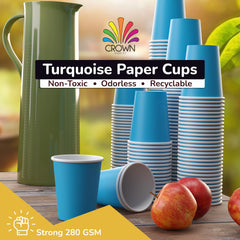 Unleashed - 9 Oz. Turquiose Paper Cups - 100 Ct.