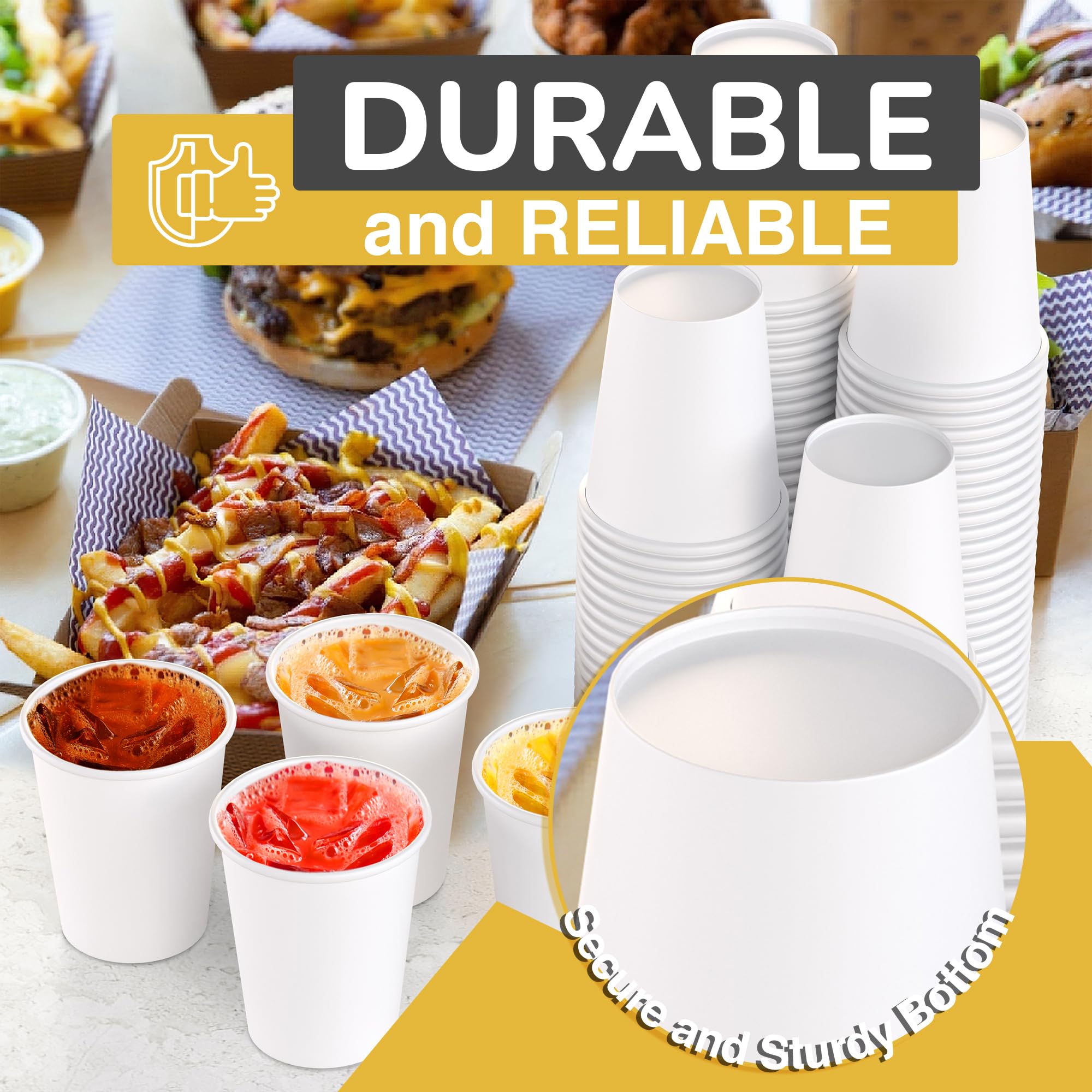 9 Oz. White Paper Cups | Case of 1000