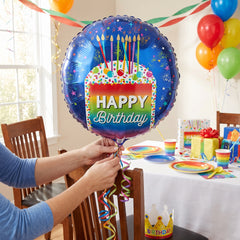 Rainbow Slice Metallic Birthday Balloon - 18in