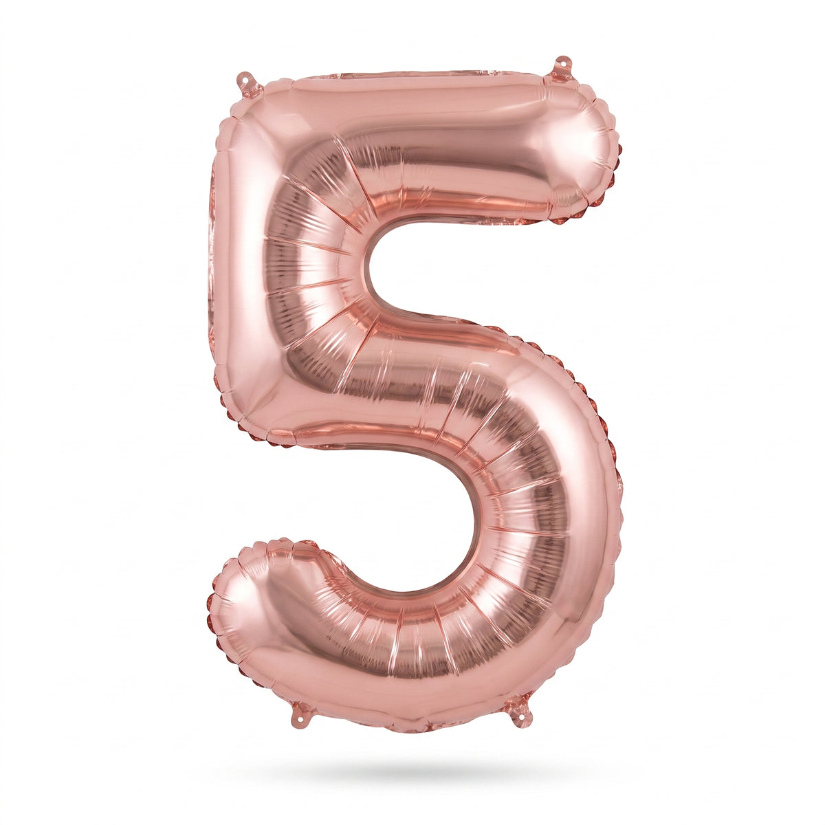 Rose Gold Script Number 5 Foil Balloon - 8 Inch Air-Filled