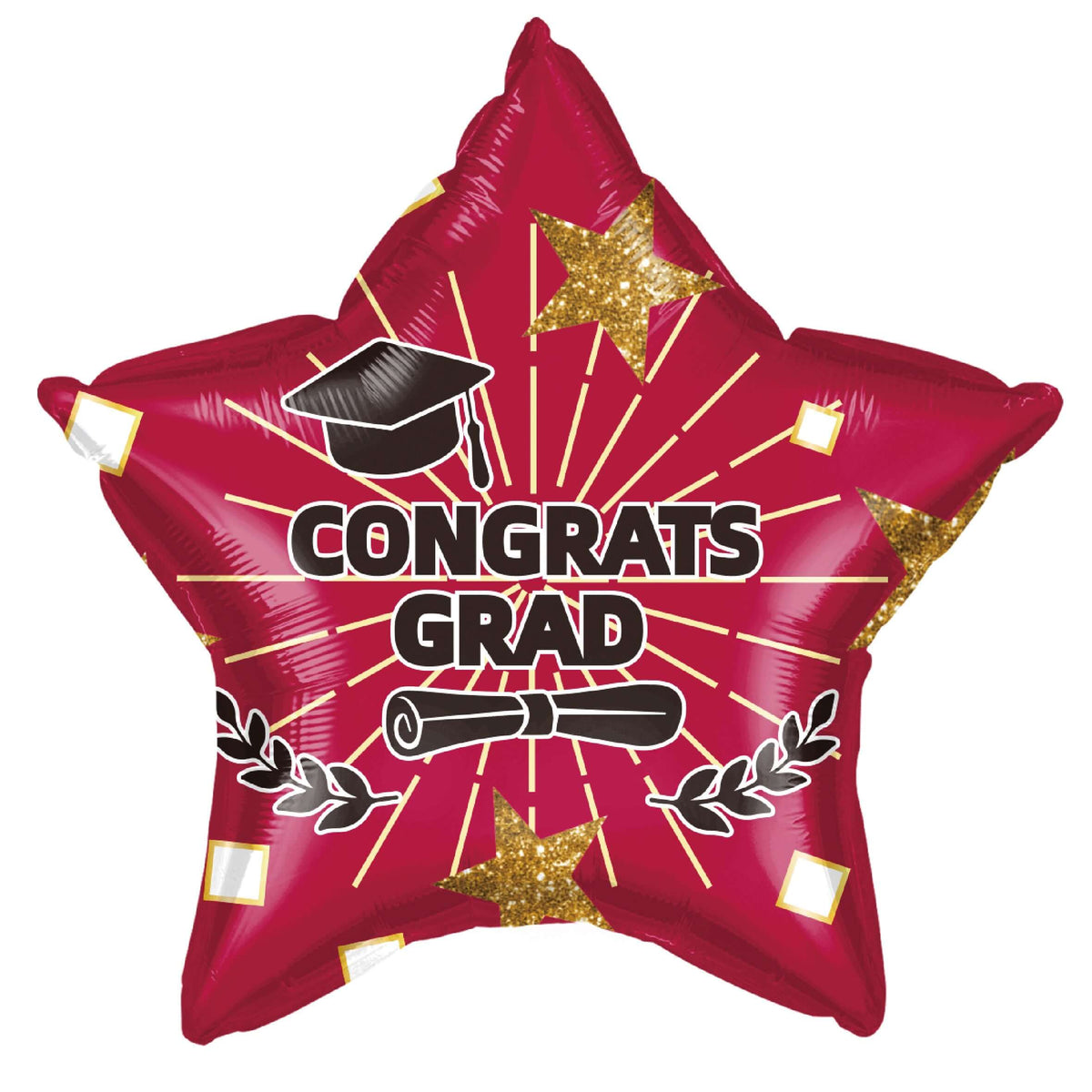 18" Congrats Grad Burgundy Balloon