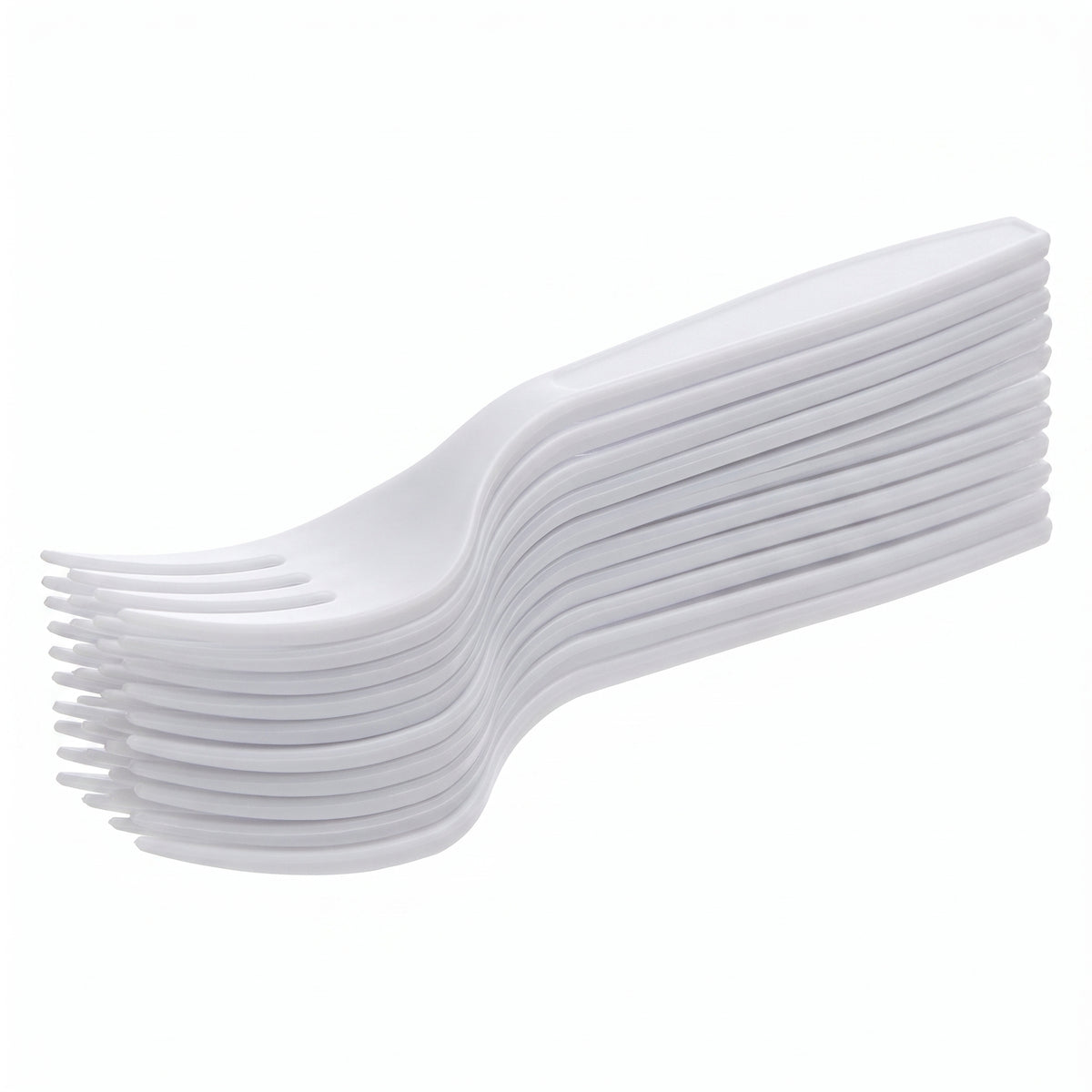 Frosty White Economy Plastic Forks - Pack of 20 - 7.5 in.
