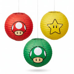 Nintendo Super Mario Bros Paper Lantern Decorations, 9.5-Inch, 3-Pack