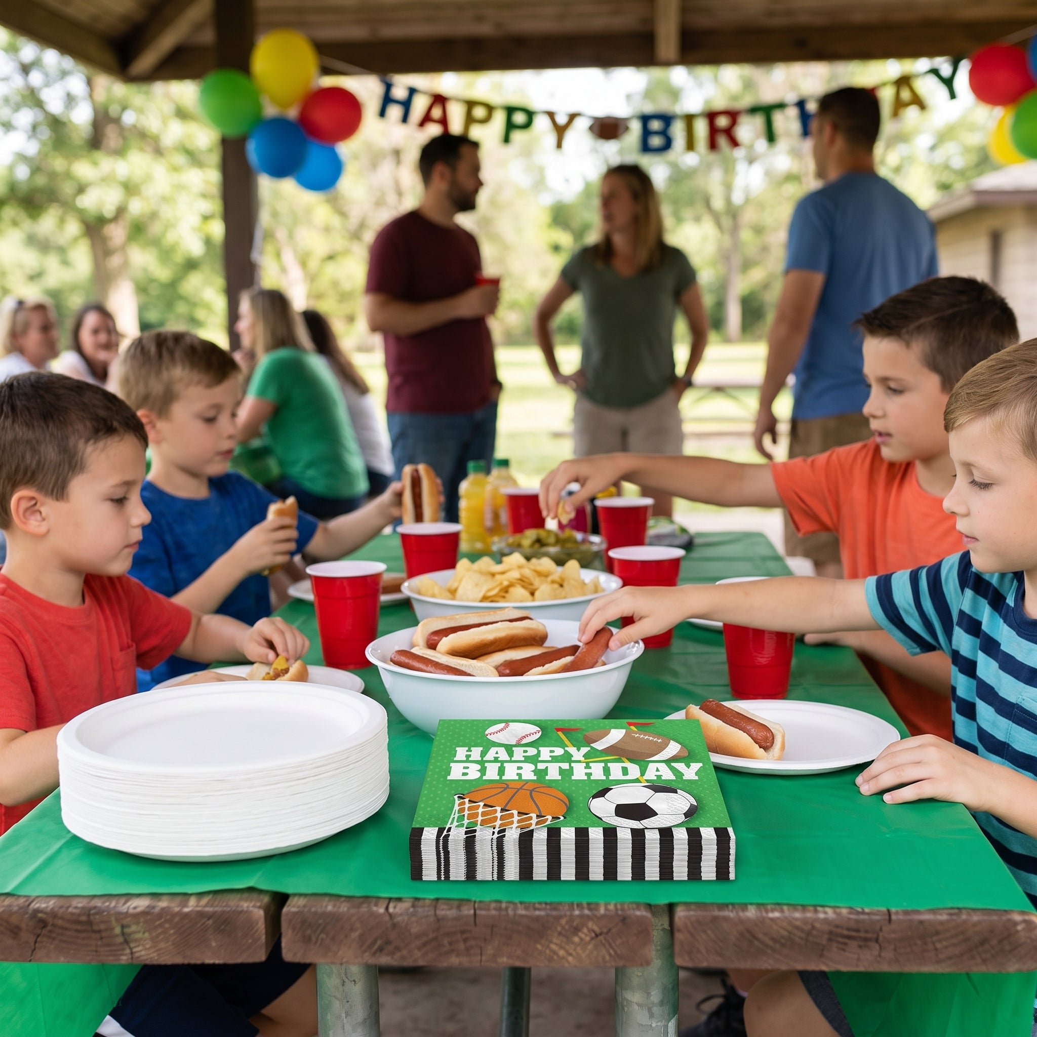 All-Star Sports Birthday Luncheon Napkins - 6.5 In. x 6.5 In.