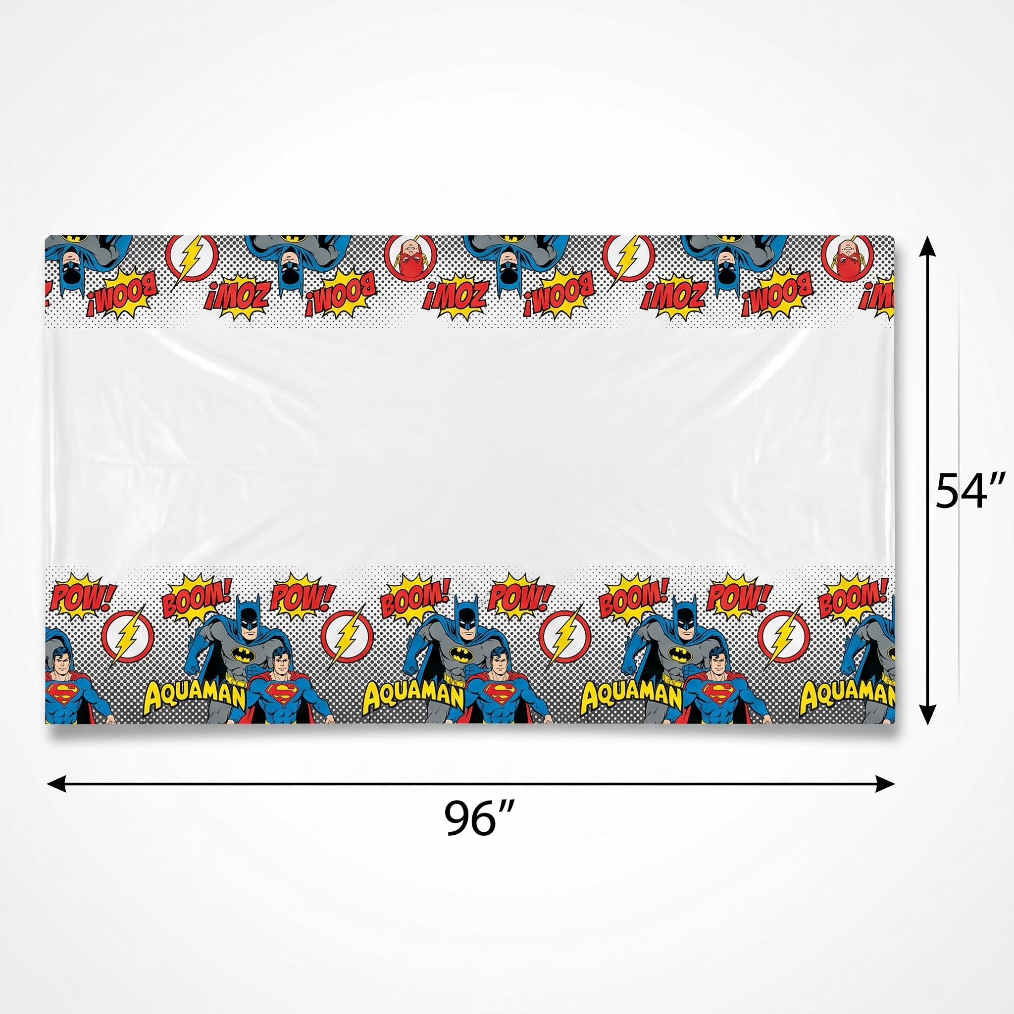 Justice League Heroes Unite Plastic Table Cover, 54x96-Inch