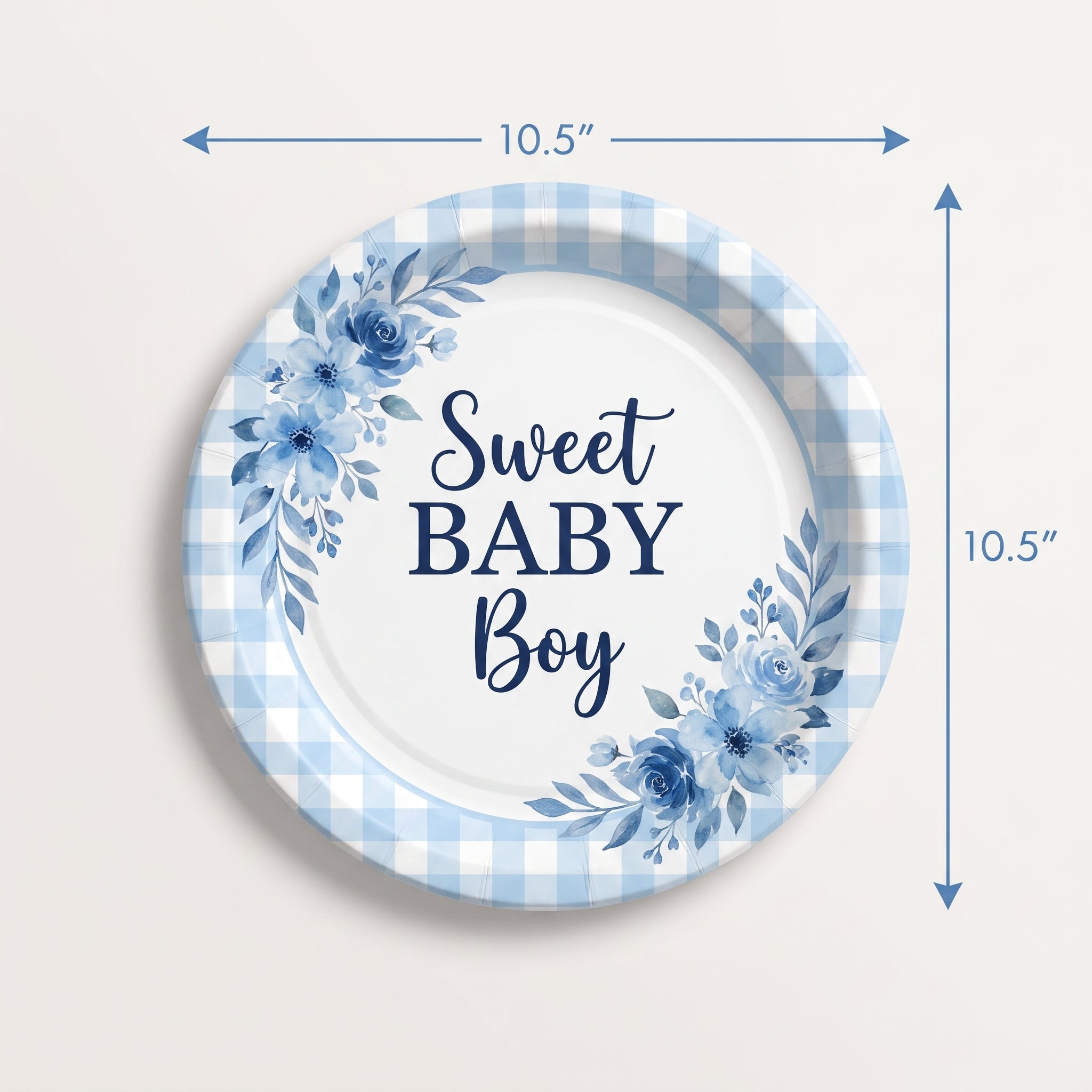 Baby in Bloom 10.5" Round Paper Plates