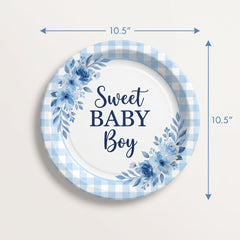 Baby in Bloom 10.5" Round Paper Plates