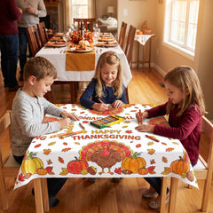 Thanksgiving Color-In Paper Table Cover