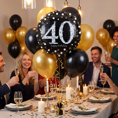 18" Sparkling 40th Birthday Foil Balloon