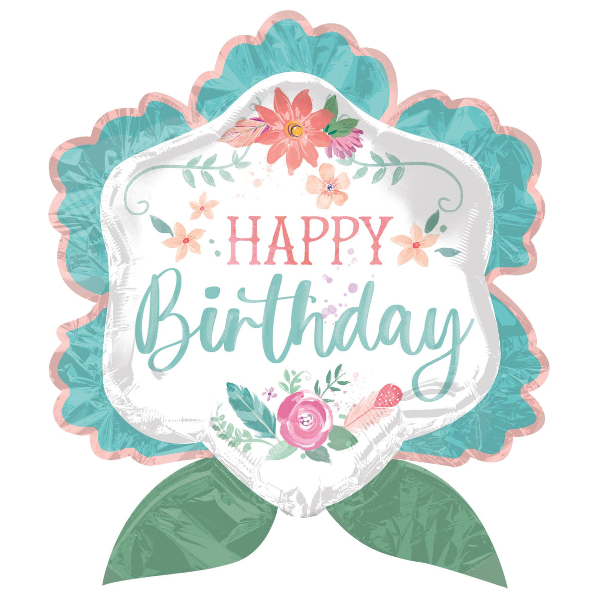 Free Spirit Floral Foil Super Shape Balloon