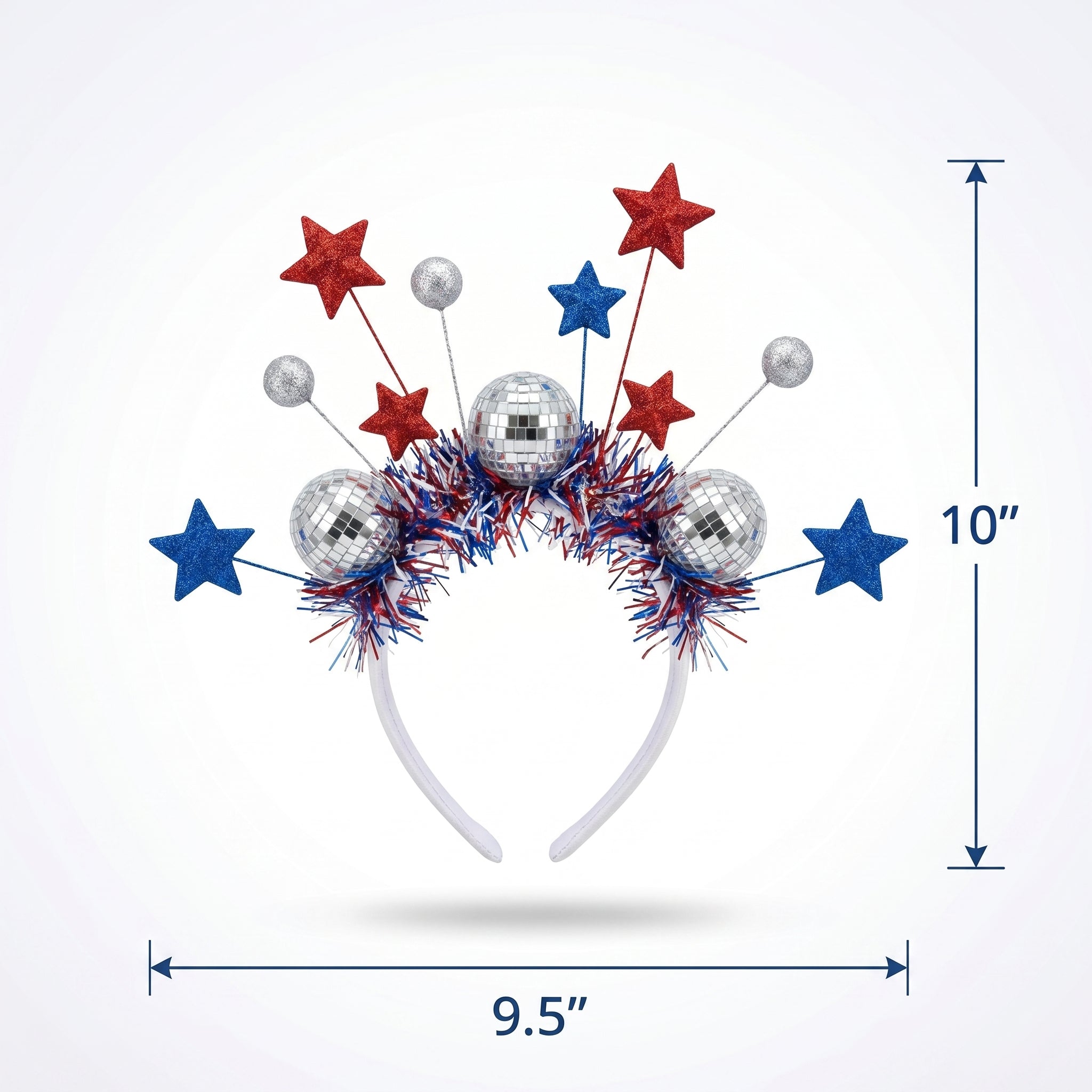 Deluxe Patriotic Disco Ball Headband
