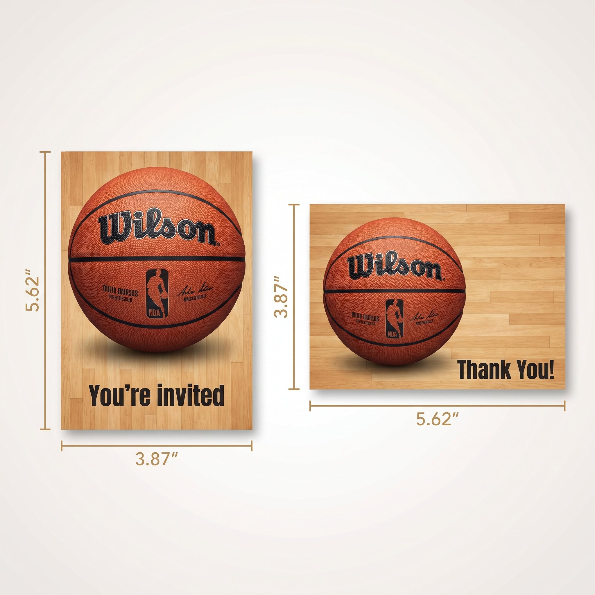 Wilson NBA Basketball Party Invitations & Thank You Notes Set