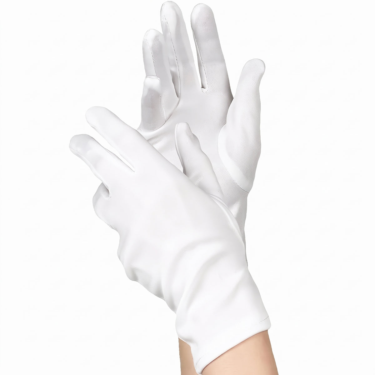 White Kids' Costume Gloves
